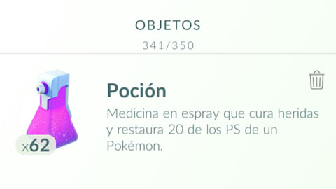 Objetos de Pokémon Go